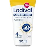 Ladival Sonnenschutz Gel Gesicht LSF 50+ - Sonnencreme für allergische Haut, bei Sonnenallergie & Mallorca-Akne, wasserfest, mit 4-fach Zellschutz und Photolyase, 50ml