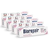 Biorepair, Zahnpasta Zahnfleischschutz Peribiom, 4 Packungen à 60 ml, bekämpft und beugt Zahnfleischproblemen vor, mit Probiotika, feuchtigkeitsspendende Hyaluronsäure, Calendula und Spirulina,