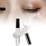 Flüssiger Lidschatten, Flüssiger Glitzer, Flüssiger Lidschatten Glitzer, Flüssiger Lidschatten Silber, Flüssiger Glitter Lidschatten, für Partyhochzeitsfest Tägliches Liquid Lidschatten, 01