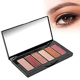 6-Farben-Lidschattenplatte, Augen-Make-up-Kosmetikplatte, Hohe Farbsättigung, Langlebiges 3D-Make-up, Feines Puder, Einfaches Mischen für Augen- und Körper-Make-up