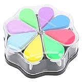 RASTKY Blütenblatt-Stempelkissen, Kreatives 8-Farben-Handstempelkissen auf Wasserbasis Zum -Drucken auf Gewöhnlichem Papier, Finger-Tintenstempelkissen Zum Basteln (Schwamm, Tinte)