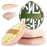 4 Stück Make-up-Schwamm für Foundation Puderquaste Große Make-up-Kissen Powder Puff Waschbar Beauty Blender Weich Schwämmchen für Flüssigkeit Kosmetik Lose Puder