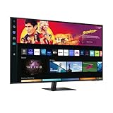 Samsung M7 Smart Monitor S43BM700UP, 43 Zoll, VA-Panel, Bildschirm mit Lautsprechern, 4K UHD-Auflösung, Bildwiederholrate 60 Hz, 3-seitig Fast rahmenloses Design, Smart TV Apps mit Fernbedienung