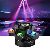 Moving Head LED, 150W Moving Head Licht mit DMX512 Soundaktivierter Lichteffekt, RGBW LED Strahler Bühnenlicht für Bar, Karaoke, Weihnachten, Home Party