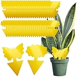 com-four® 50x Gelbfalle Fliegenfallen für Außen und Innen - Dekorative Leimfalle gegen Fliegen und Blattläuse - Insekten Klebe-Fallen (50 Stück - Fliegenfalle)