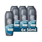 Dove Men+Care advanced Anti-Transpirant Deo Roll-On Clean Comfort schützt 72 Stunden vor Körpergeruch und Schweiß 50 ml 6 Stück