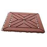 WOONEKY Interlocking Deck Fliesen Kunststoff Outdoor Bodenbelag Balkon Terrasse Wasserdurchlässig Wetterfest Stabil UV und Schneebeständig Praktisch Langlebig