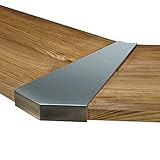 Paradies Pool Edelstahl Eckleisten Set für 8-Eck Holzpool