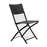 MESOVFCA Vine Klappstuhl, perfekt für Veranstaltungen und Partyverleih, langlebig, verstaubar und leicht, Schwarz