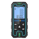 Laser Entfernungsmesser 50 m, RockSeed Tragbarer Laser Entfernungsmesser, Digitale Entfernungsmessung mit 2 Wasserwaagen, Laser Entfernungsmesser mit 5-Einheiten-Umrechnung