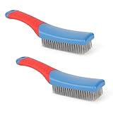 lasuroa 2stk Edelstahl-Drahtbürsten, Verstärkte Borsten Robuste Reinigungsbürsten mit Verstärkten Borsten Drahtkratzbürste für den Industriellen Einsatz in der Küche