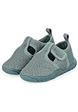 Sterntaler Badeschuhe Uni - Baby Aquaschuhe schnelltrocknend - Unisex Schwimmschuhe aus luftigem Mesh mit Klettverschluss, bequeme Strand Slipper, mattgrün, 20