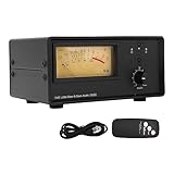 XTEVU-Lautsprecherauswahl, 2-in-1 1-in-2-Audioschalter, Verstärkersplitter mit Fernbedienung und Vu-Level-Messgerät für das Home-Audio-System