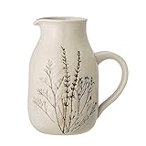Bloomingville Krug Bea, Farbe Natur, Steingut, D12xH19 cm, 1500 ml, Spülmaschinenfest, handgefertigt, Gefäß, 82047394