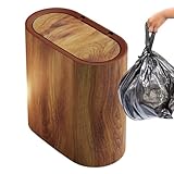 Auslaufsicherer Badeimer, Komposteimer für den Innenbereich, Toilettenpapier-Entsorgungsbehälter, dekorativer Abfalleimer mit schlankem Deckel