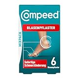 Compeed Blasenpflaster Mixpack - Hydrokolloid-Pflaster in verschiedenen Größen - gegen Blasen an Fersen, Zehen und für kleine Blasen, 6 Pflaster