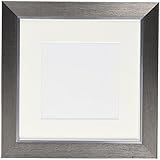 Hama Porto Bilderrahmen (Einzelbilderrahmen, Grau, Kunststoff, 13 x 13 cm)