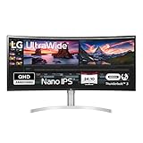 LG UltraWide Curved QHD+ Monitor 38WN95CP-W 95,29 cm - 38 Zoll, AH-IPS-Panel, AMD FreeSync, HDR10, Weiß/Silber