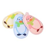 VALICLUD 3 Stück Teiliges Badeschwämme Blau und Gelb Weiche und Sanfte Badewäsche für Neugeborene Effektive und Entspannendes Badvergnügen