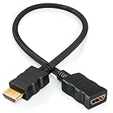 deleyCON 0,5m HDMI Verlängerung Kabel - Kompatibel zu HDMI 2.0a/b/1.4a - UHD 4K HDR 3D 1080p 2160p ARC - High Speed mit Ethernet - Schwarz