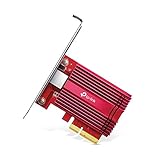 TP-Link Archer TX401 10Gbit/s PCIe-Adapter (CAT6A-Ethernet-Kabe, Kühlkörper, kompatibel mit Windows 10 / 8.1 / 8/7, Windows Servern und Linux, Platzsparender Einsatz) rot