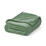 MIULEE Kuscheldecke Flauschig Decke Fleecedecke Wohndecken Couchdecke Flauschig Überwurf Mikrofaser Tagesdecke Sofadecke Blanket Für Bett Sofa Schlafzimmer Büro 130x150 cm Matcha Grün