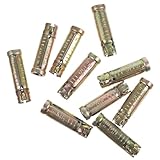 Vaguelly 10 Stück Teiliges Stahl Einschlaganker für Gerändelte Expansionsanker Stabile Schwerlastdübel Installieren Geeignet für Beton Vollziegel Naturstein