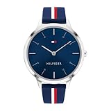 Tommy Hilfiger Analog Quarzuhr für Damen mit Rotes Silikonarmband - 1782499