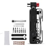 Professionelles Fahrrad-Werkzeug-Reparatur-Set mit Auto-Lock-Ratschen, Karbonstahl-Schraubenschlüsseln und Reifenwerkzeugen für Radfahren, Wartung, Radfahren