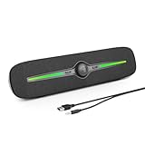 SOULION R90 PC Lautsprecher, Klein USB Betrieb Computer Boxen mit Bunte LED-Lichter,3,5 mm AUX Surround Sound Computer Soundbar für Desktop Smartphones Laptop