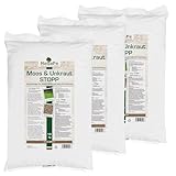 HaGaFe Rasendünger Moos und Unkraut - Stopp, Spezialdünger gegen Moos und Unkraut, mit Eisen und Maisgluten (30 kg für 600 m²)