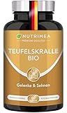 Teufelskralle Kapseln BIO | Patentierter FlexiGO™ Extrakt | Reine Afrikanische Teufelskrallenwurzel OHNE Zusätze | Harpagophytum procumbens | Harpagoside Hochdosiert Teufelskrallenextrakt 100% Vegan