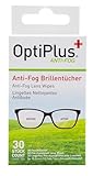 OptiPlus Anti-Fog Brillen-Reinigungstücher - 30 Stück schonend & gründliche Reinigung Ihrer Brillengläser - langanhaltender Schutz für Mehrfachbeschichtungen - ideal für unterwegs oder auf Reisen (1)