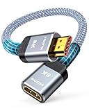 Highwings HDMI Verlängerungskabel, 8K 60Hz 4K 120Hz 144Hz HDMI 2.1 Verlängerung Stecker auf Buchse 48Gbps Ultra Highspeed UHD eARC HDCP 2.3 Dynamic HDR10+ Kompatibel mit TV Stick, PS5/4 (0,3M Grau)