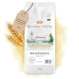 Weizenmehl Type 550 [5kg] - Das Bäckermehl aus backstarken Weizensorten aus Bayern - 100% Weizen ohne Zusätze