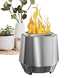 Feuerschale, tragbar, aus Edelstahl, Freizeitbedarf mit Halterung | tragbare Feuerschale | für den Außenbereich, Terrasse, Veranda, Balkon, Haus, Picknick, Lagerfeuer