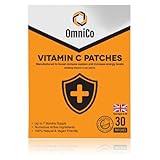 OmniCo Vegane Vitamin C Patches - 2500mcg 30 Pflaster - Hohe Festigkeit - Natürliche VIT C Transdermale Hautpflaster, topische Vitaminpflaster - Veganes & Vegetarisches Vitamin C Dermal Patch