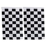 Homoyoyo 2 Stück Karierte Rennflaggen aus Polyester 100 X 62cm Wetterfeste Zielfahnen für Rennveranstaltungen Partydeko und Rennstrecken Organisation