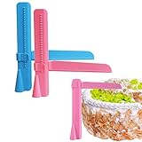 SHULLIN 2 Stück Fondant Kuchenschaber Glätter Kuchen Schaber Verstellbar Tortenspachtel Fondant Spatel Tortenschaber Kuchen Creme Plastik glatt machende verzierende Werkzeuge Fondant Glätter