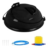 Balance Ball Trainer Premium | Gymnastikball + Expander & Pumpe - beidseitig nutzbar | Balance Trainer/Board für Gleichgewichtsübungen (Schwarz)