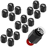 NVGVUP 16 Stück Ventilkappen Auto mit Beschriftung, Ventildeckel Set mit Dichtung zur Kennzeichnung von Winterreifen & Sommerreifen für PKW, SUV, UVM, Reifenmarkierer Valve Cap (Schwarz)