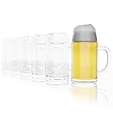 Stölzle Oberglas Bierkrug Styria / 6er Set Bierkrüge 0,5 Liter/Stabiler Bier Krug/Biergläser 0,5 Liter aus Soda Lime Glas/Bierseidel 0,5l Spülmaschinengeeignet