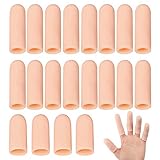 Xinzistar 20 Stück Fingerschutz Silikon Gel Fingerlinge Daumenschutz Fingerhülsen Finger Ärmel Abdeckung für Triggerfinger Handekzem Fingerarthritis Finger-Knacken