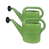 2er Set Gießkanne Classic 10L - Zeitlose Gartenhelfer in leuchtendem Grün, Farbe Grün, Made in EU