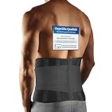 BACK BODYGUARD Rückenstützgürtel - Nierengurt - Orthogürtel - Nierenwärmer Herren und Frauen - Rückengurt - Rückenbandage - Ortho Gürtel Isg - Rückenstütze - Ischias Gürtel (Schwarz, XL)