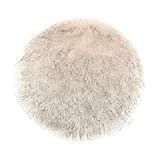 ＡＷＨＡＯ Sitzauflage Aus Kunstfell für Stuhl Und Boden, Weißgrau 33cm