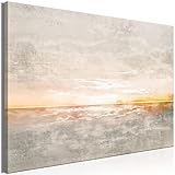murando - Leinwand Bilder Meer Sonnenuntergang 120x80 cm Leinwandbild 1 tlg Kunstdruck modern Wandbilder Groß XXL Wohnzimmer Wanddekoration Design Wandbild Landschaft Panorama Strand Natur wie gemalt