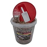 SAHAWA Premium Multimix 10L Eimer – Hochwertiges Teichfutter 4-6 mm Körnung, Goldfischfutter, Koi Futter, Gartenteichfische I inklusive Futterschaufel und getrockneten Mehlwürmern