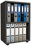 VCM Holzregal stehend | platzsparender Aktenschrank | Maße ca. H. 74 x B. 49 x T. 32 cm | Elegantes Regal | Büroregal – Ulas 2f