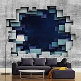Tzxztt Retro Dreidimensional Bunt Geometrisch Sternenhimmel Moderne 3D Tapete Hochwertige Strukturierte Seide Neutrale Material Ideal Für Wohnzimmer Schlafzimmer-350cm×256cm